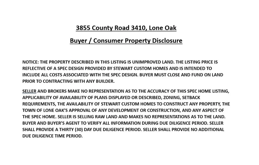 Tbd County Road 3410 Lone Oak TX 75453