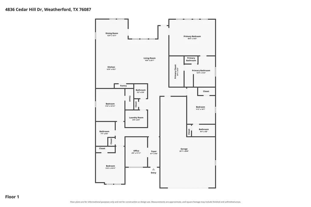4836 Cedar Hill Drive Weatherford TX 76087