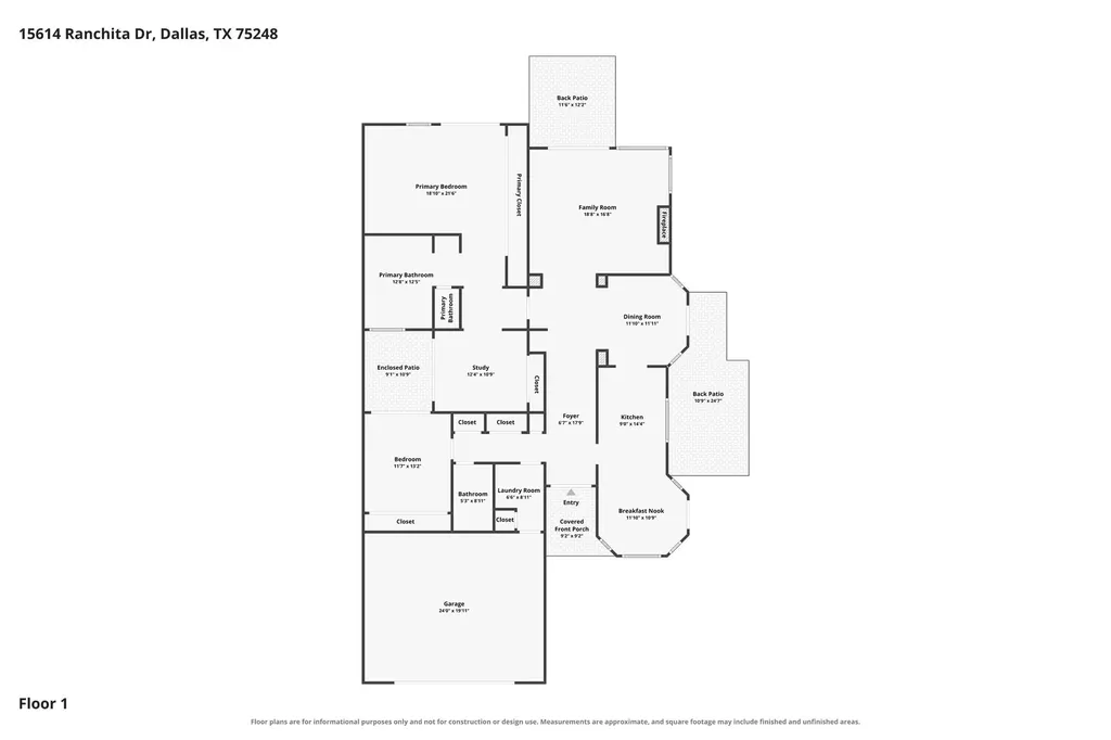 15614 Ranchita Drive Dallas TX 75248