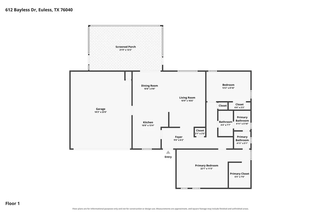 612 Bayless Drive Euless TX 76040