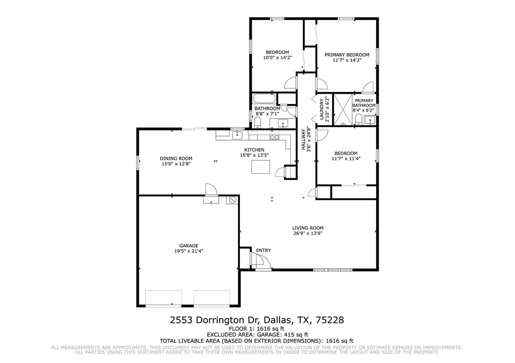 2553 Dorrington Drive Dallas TX 75228
