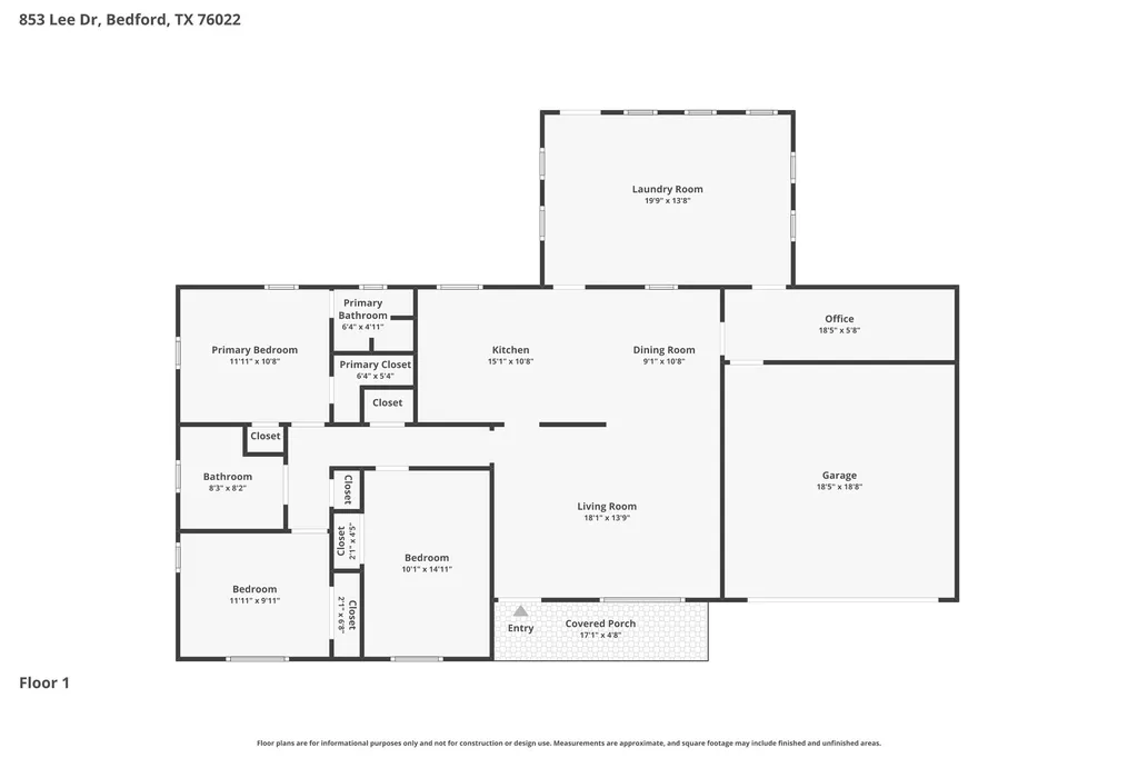 853 Lee Drive Bedford TX 76022