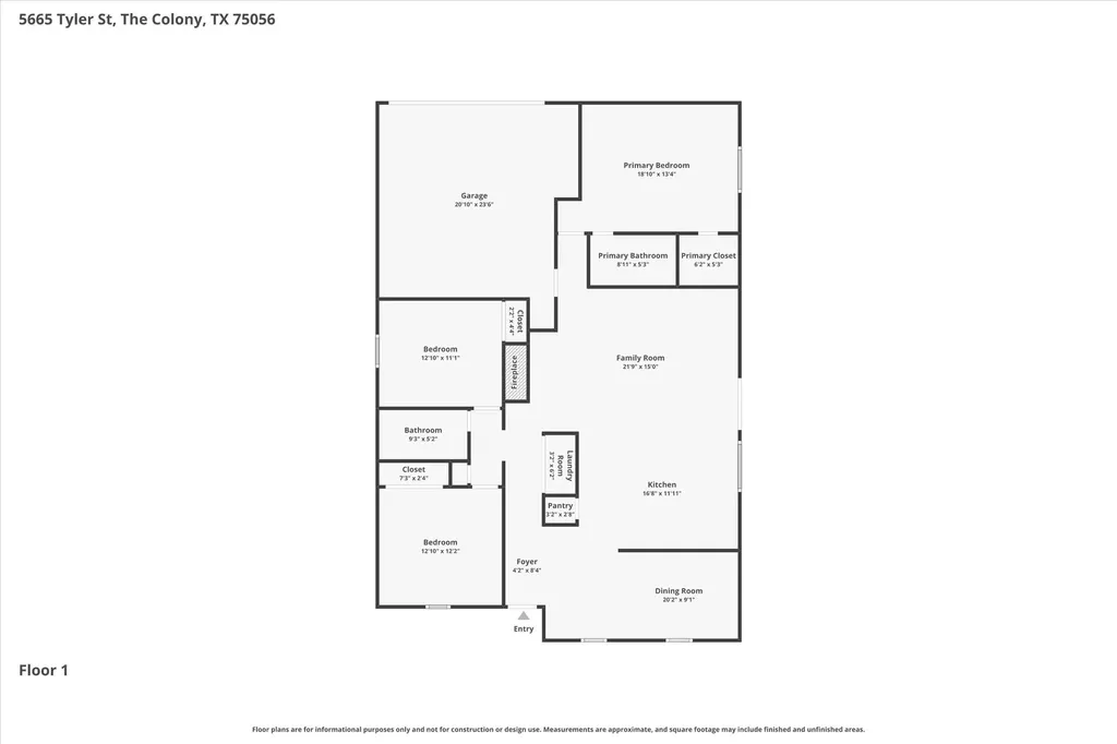 5665 Tyler Street The Colony TX 75056