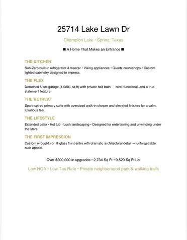 25714 Lake Lawn Drive Spring TX 77380