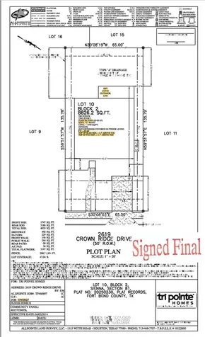 2619 Crown Ridge Drive Missouri City TX 77459