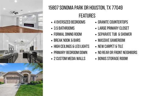 15807 Sonoma Park Drive Houston TX 77049