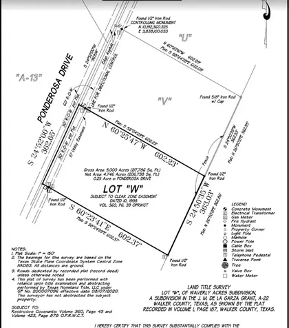 Lot W (23) Ponderosa Drive New Waverly TX 77358