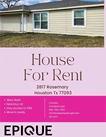 2817 Rosemary Ln Lane Houston TX 77093