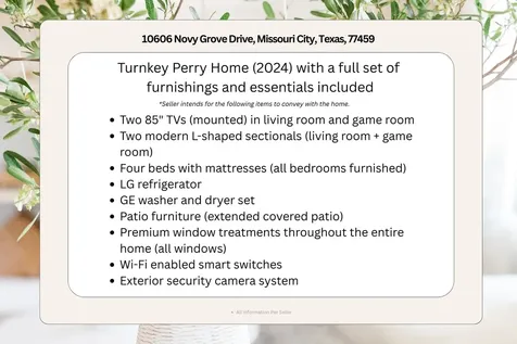 10606 Novy Grove Drive Missouri City TX 77459
