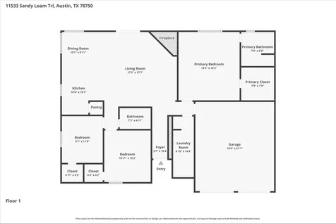 11533 Sandy Loam Trail Austin TX 78750