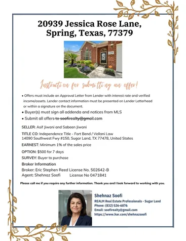 20939 Jessica Rose Lane Spring TX 77379