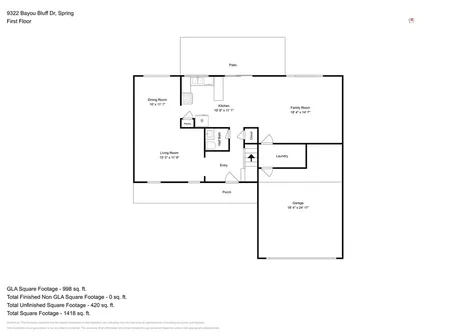 9322 Bayou Bluff Drive Spring TX 77379
