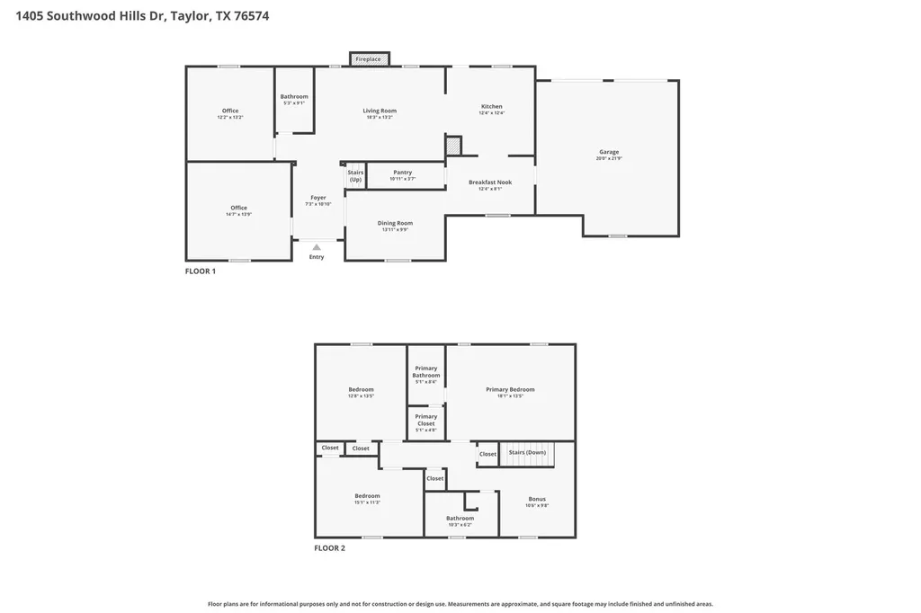 1405 Southwood Hills Drive Taylor TX 76574