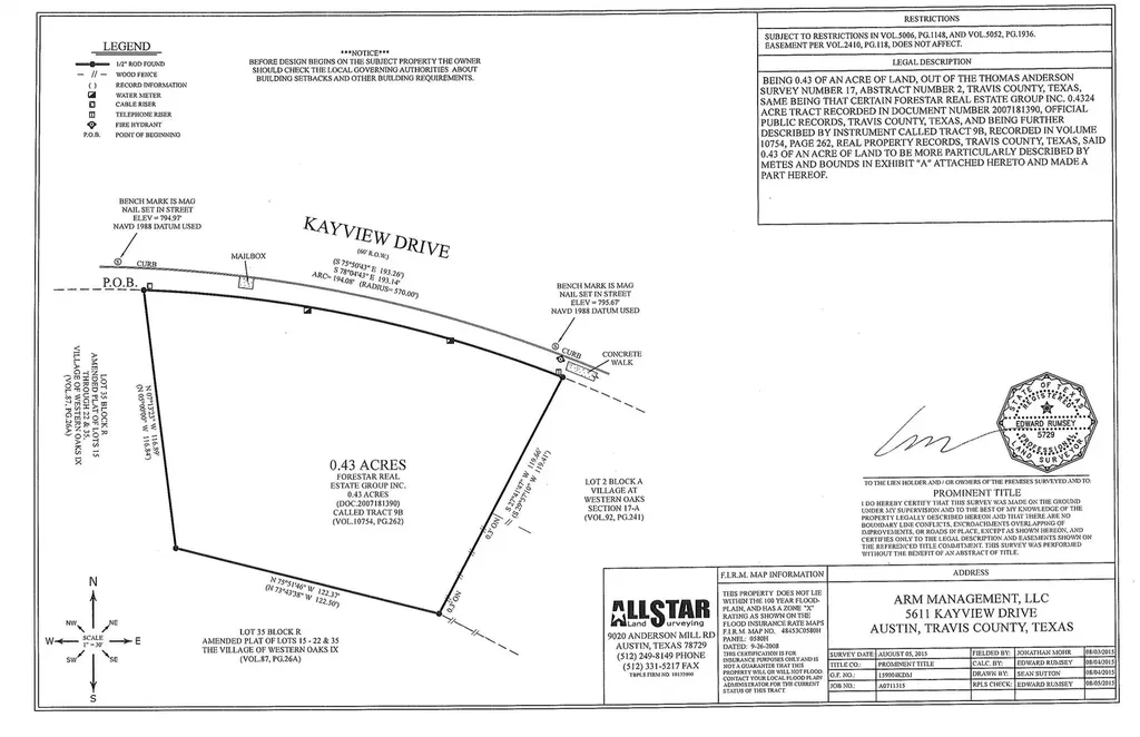 5609 Kayview Drive Austin TX 78749