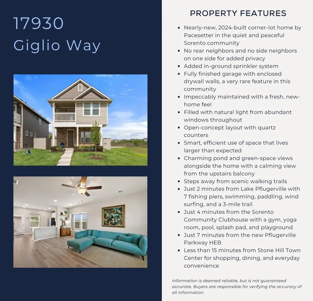 17930 Giglio Way Pflugerville TX 78660