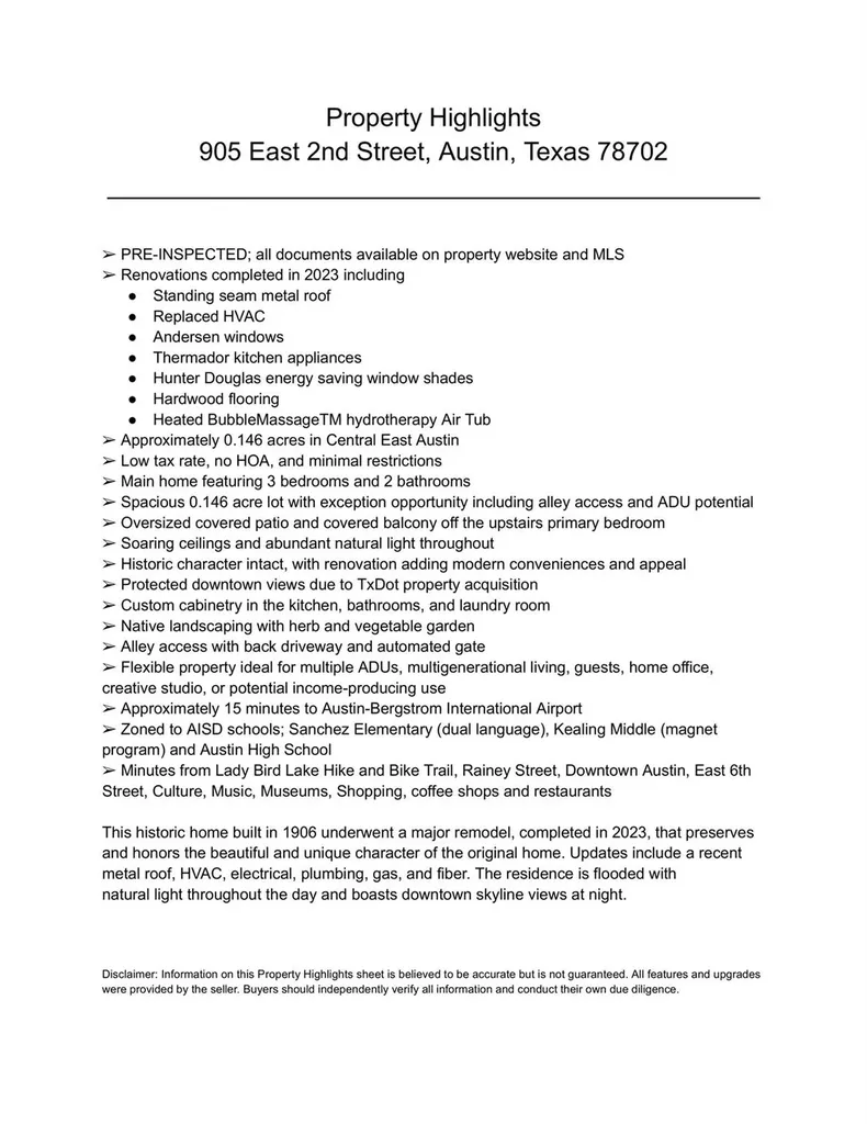 905 E 2nd Street Austin TX 78702
