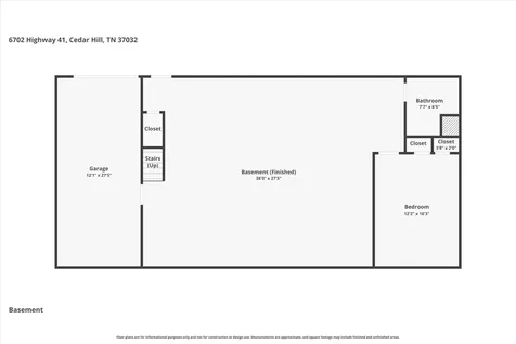 6702 Highway 41, N Cedar Hill TN 37032