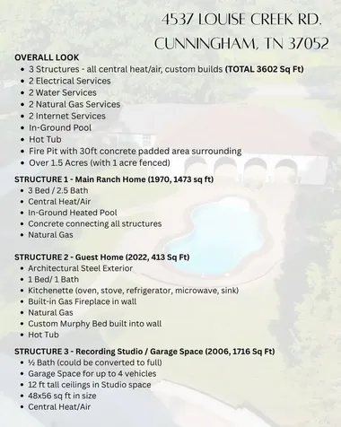 4537 Louise Creek Road Cunningham TN 37052