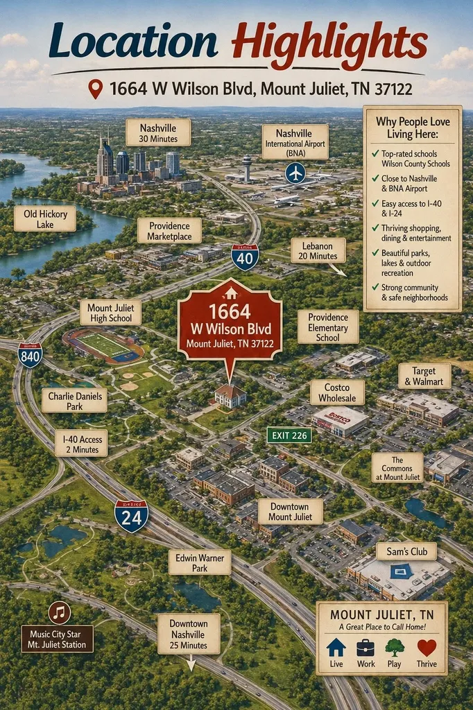 1664 W Wilson Boulevard Mount Juliet TN 37122