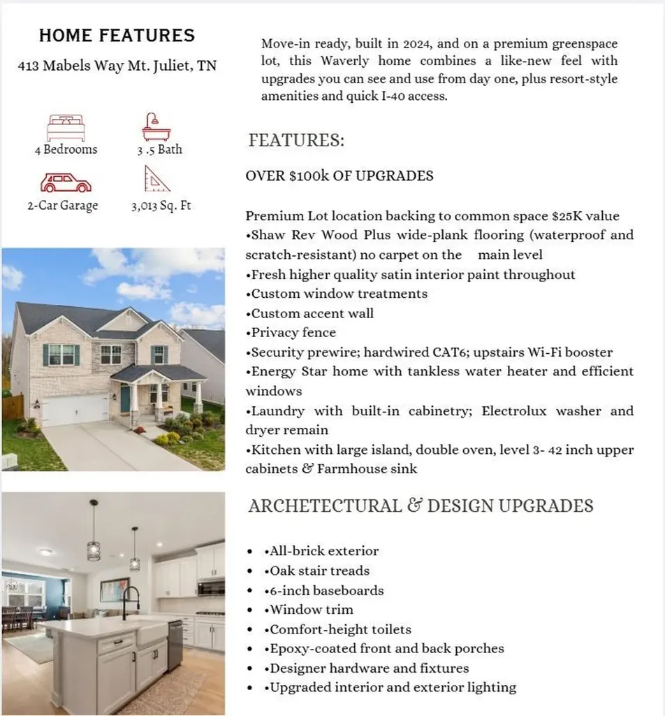 413 Mabels Way Mount Juliet TN 37122