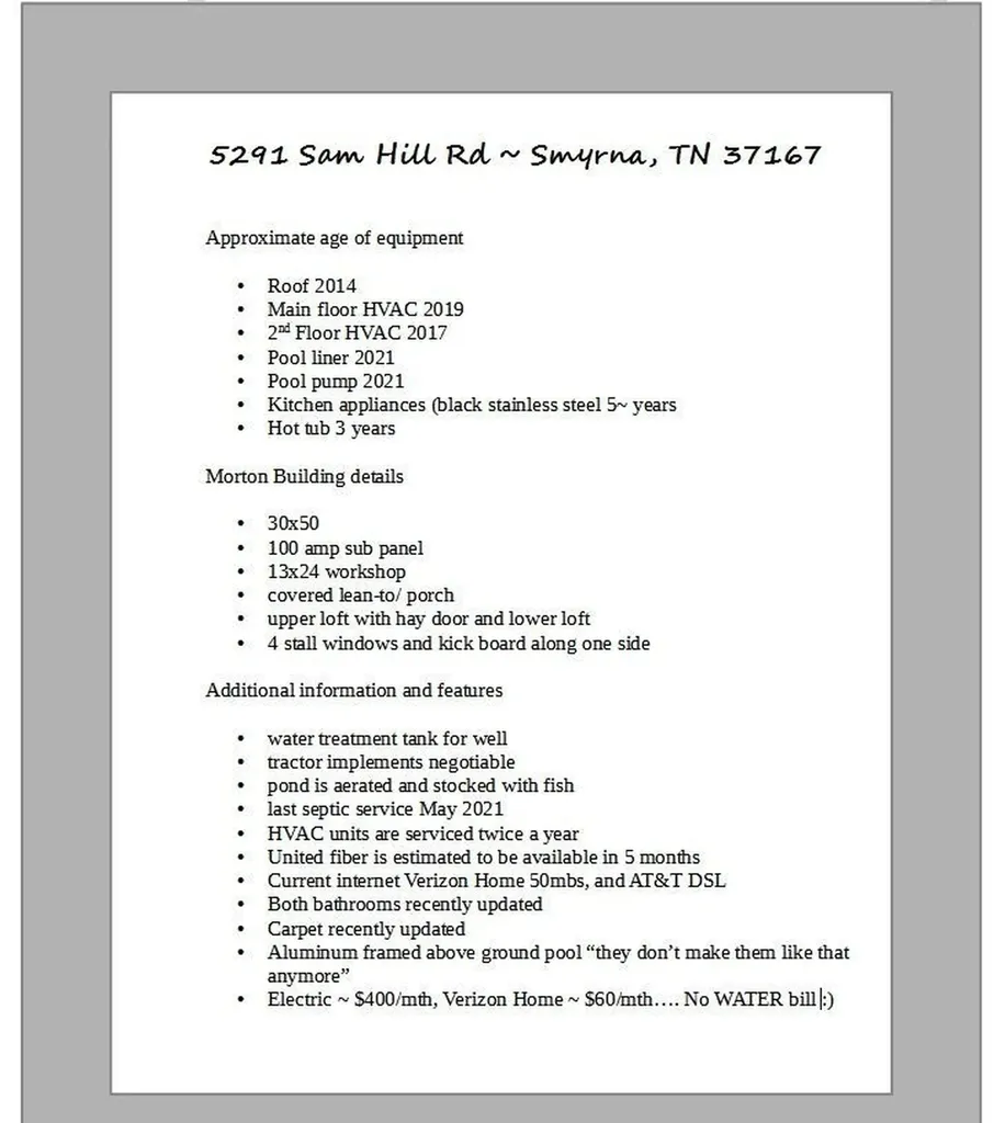 5291 Sam Hill Road Smyrna TN 37167
