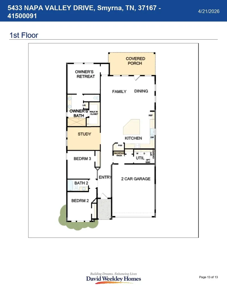 5433 Napa Valley Drive Smyrna TN 37167