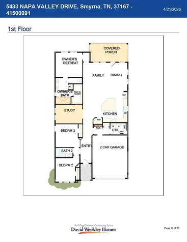 5433 Napa Valley Drive Smyrna TN 37167