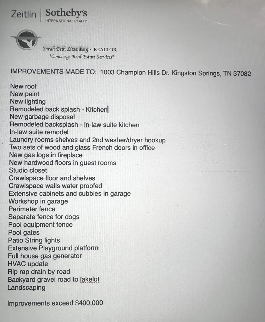 1003 Champion Hills Drive Kingston Springs TN 37082