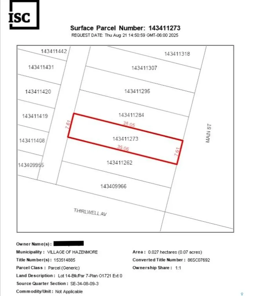 227 Main Street Hazenmore SK S0N 1C0