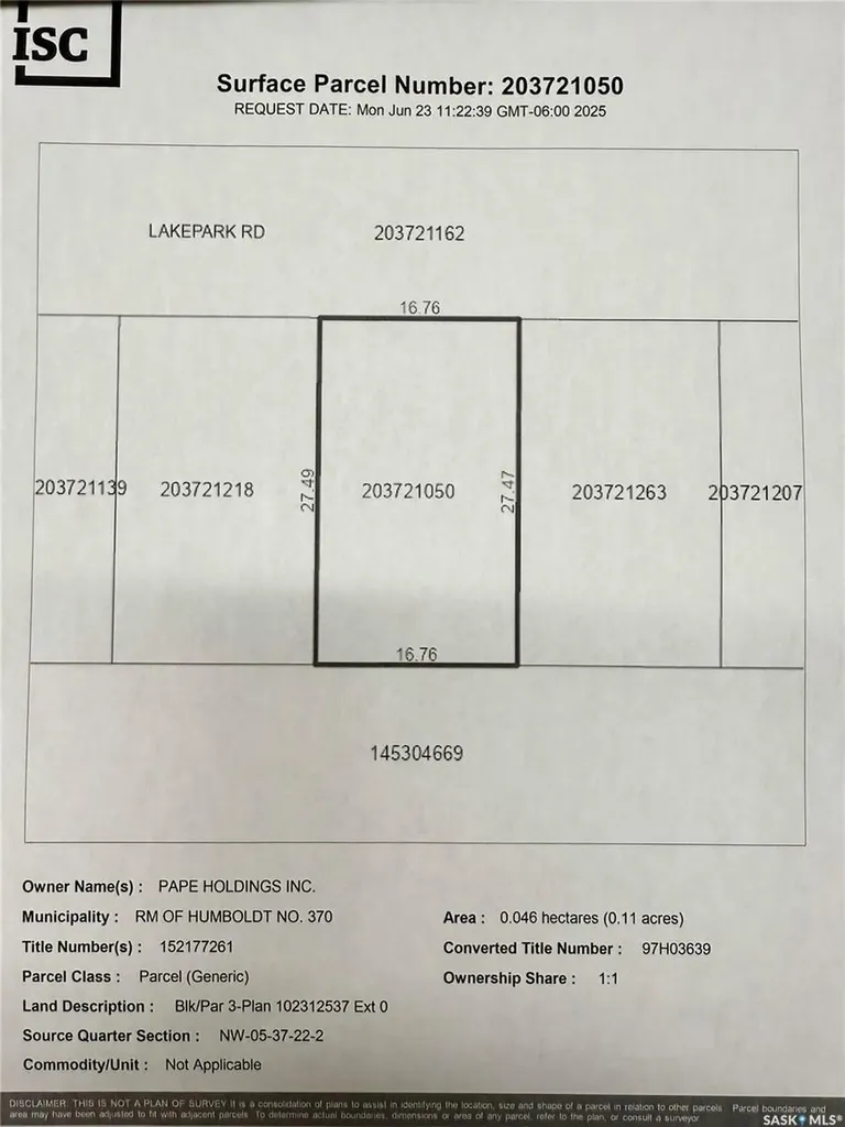 3 Lakepark Road Humboldt Rm No. 370 SK S0K 2A0