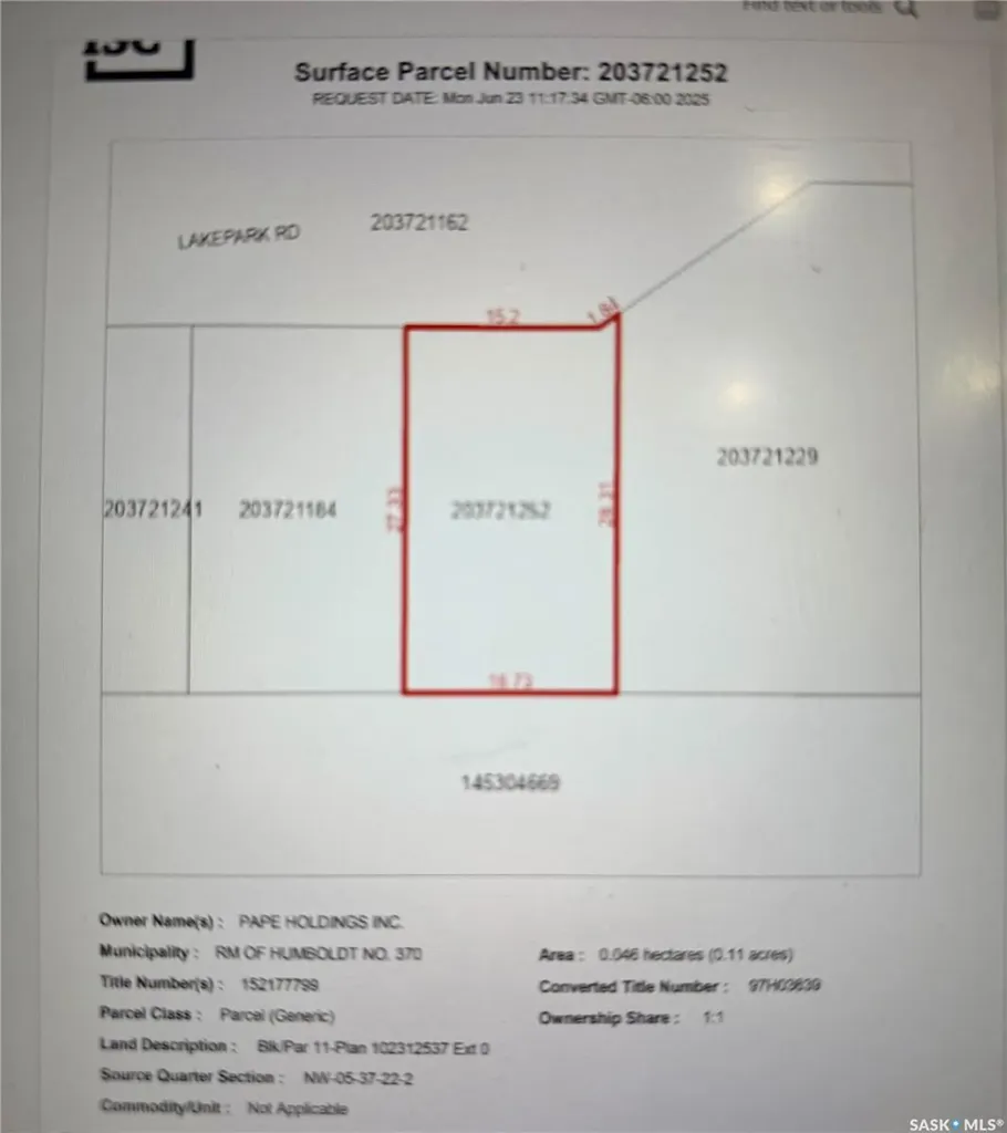 11 Lakepark Road Humboldt Rm No. 370 SK S0K 2A0