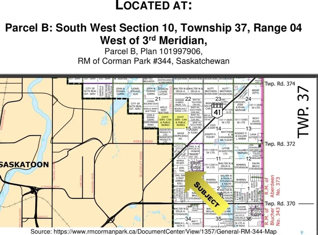 - Rural Address Corman Park Rm No. 344 SK S7K 3J9