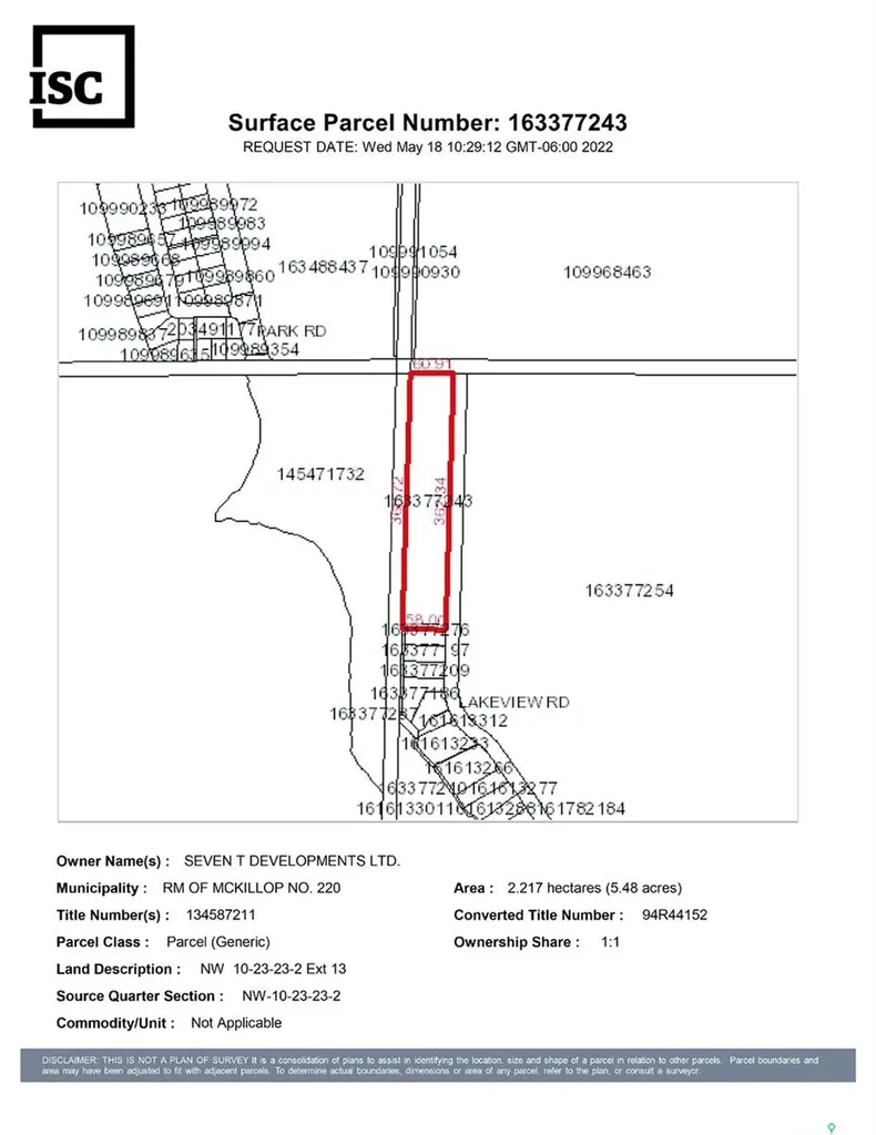 10-23-23-2 Lakeview Road Mckillop Rm No. 220 SK S0G 0L0