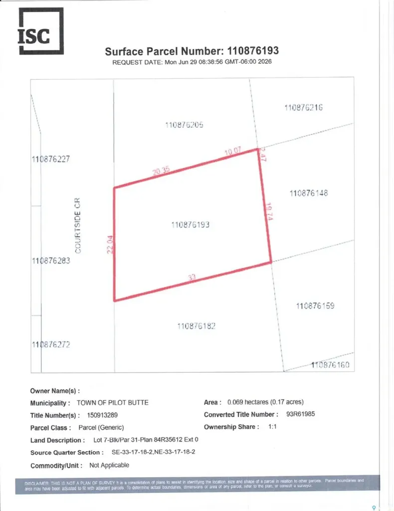 105 Courtside Crescent Pilot Butte SK S0G 3Z0
