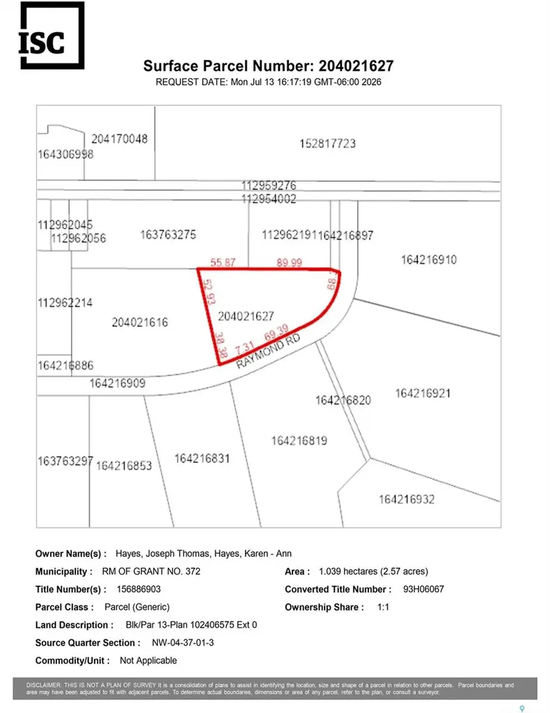 Rural Address Grant Rm No. 372 SK S0K 3W0