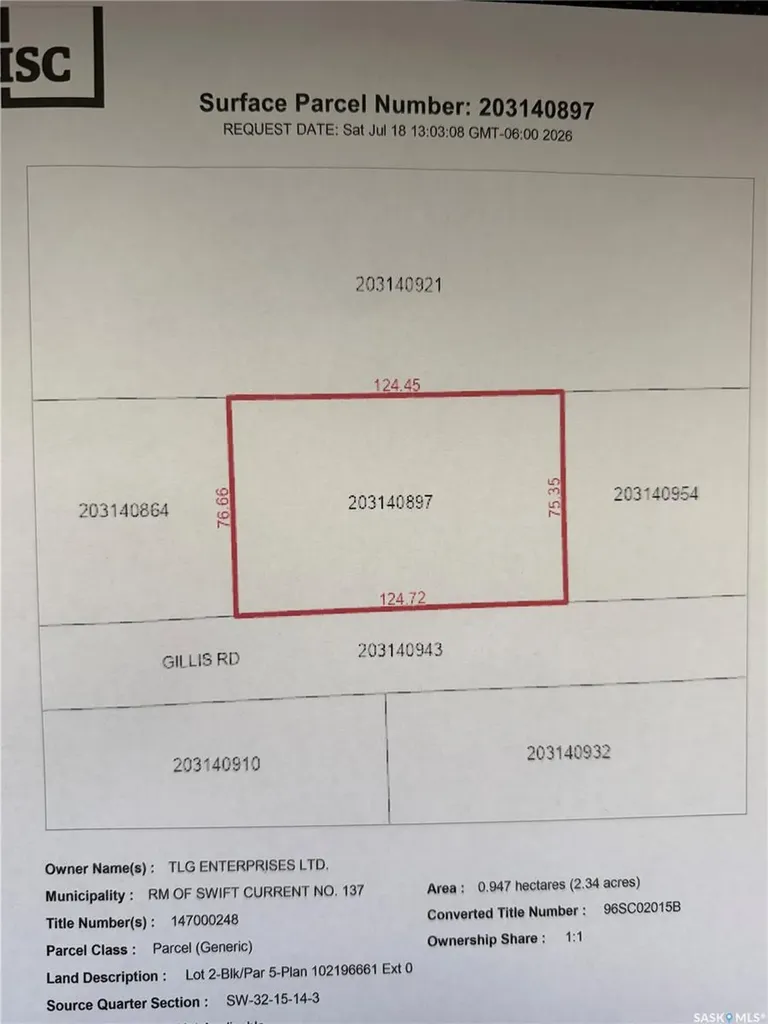 Lot 2 Rural Address Swift Current Rm No. 137 SK S9H 5J5