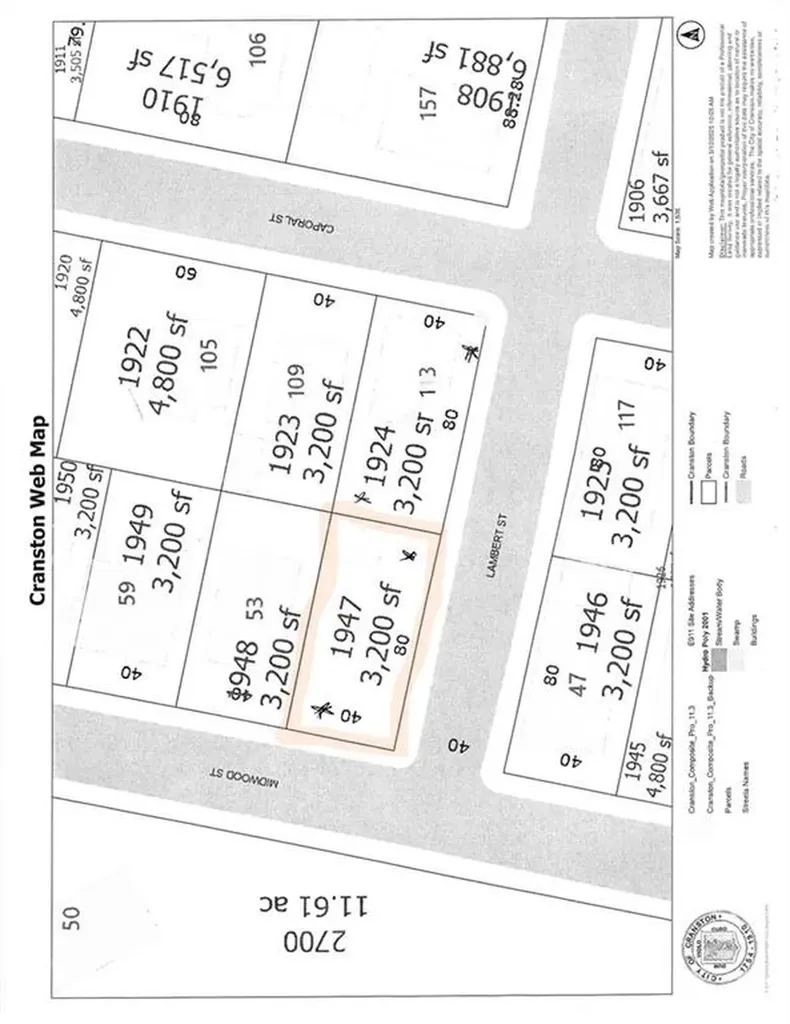 0 Lambert Street Cranston RI 02910