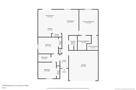 2037 SW Mcallister Lane Port St Lucie FL 34953