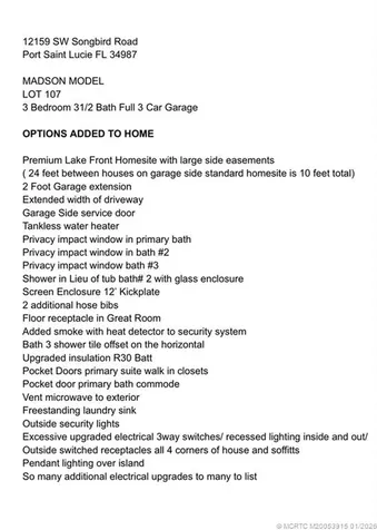 12159 SW Songbird Road Port St Lucie FL 34987