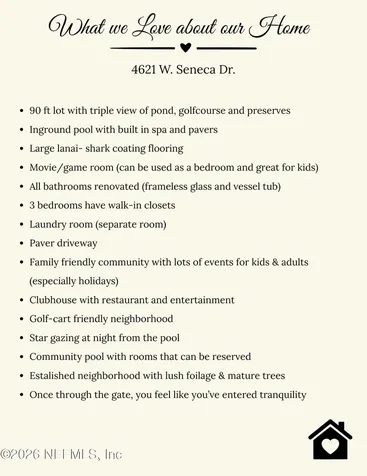 4621 W Seneca Drive St. Johns FL 32259