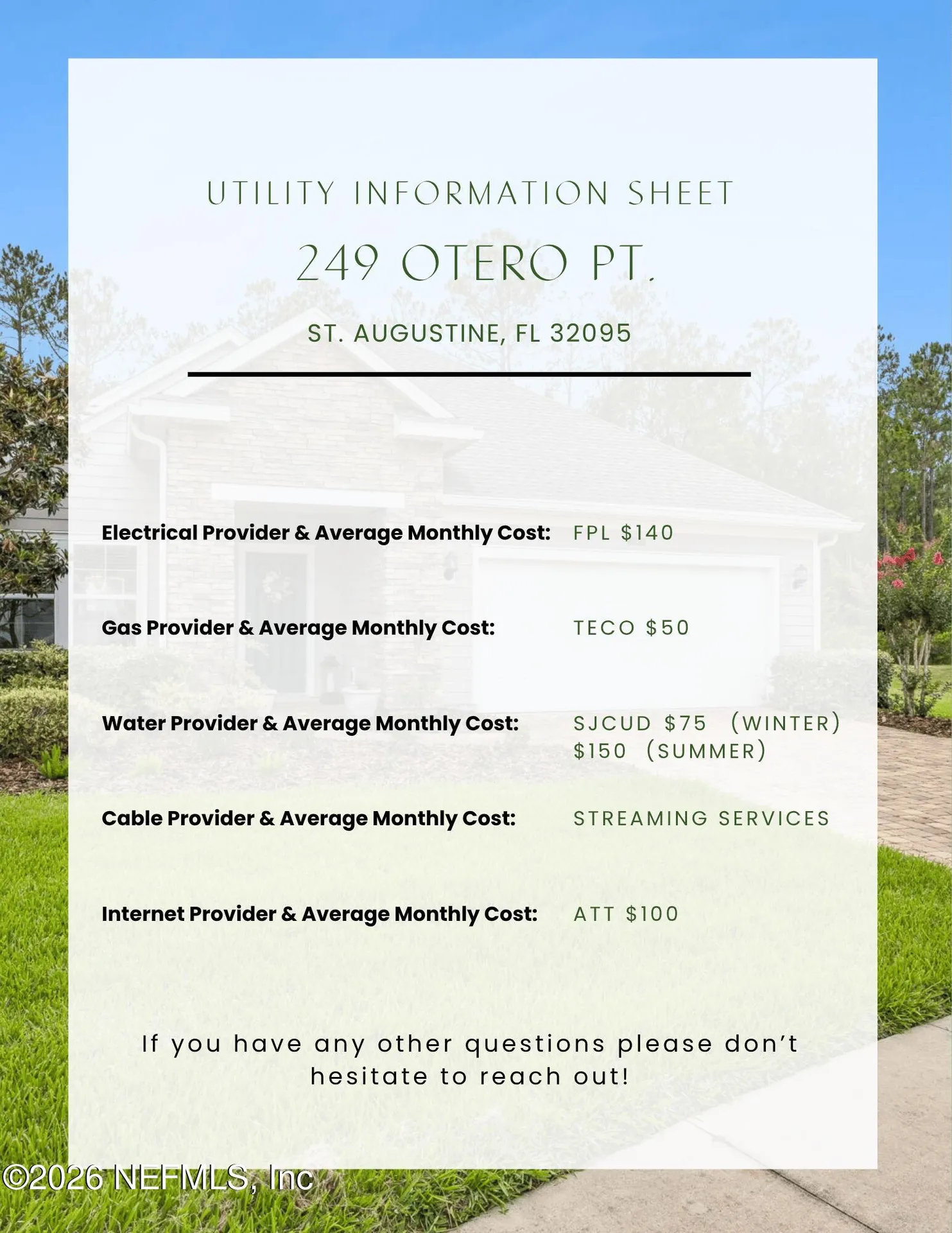 249 Otero Point St. Augustine FL 32095
