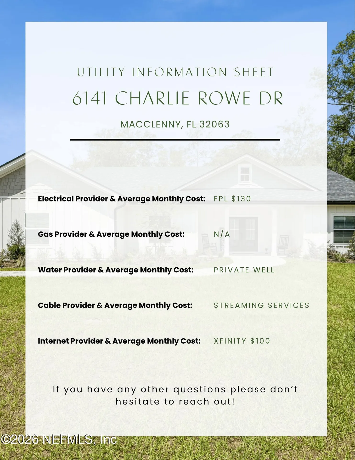 6141 Charlie Rowe Drive Macclenny FL 32063