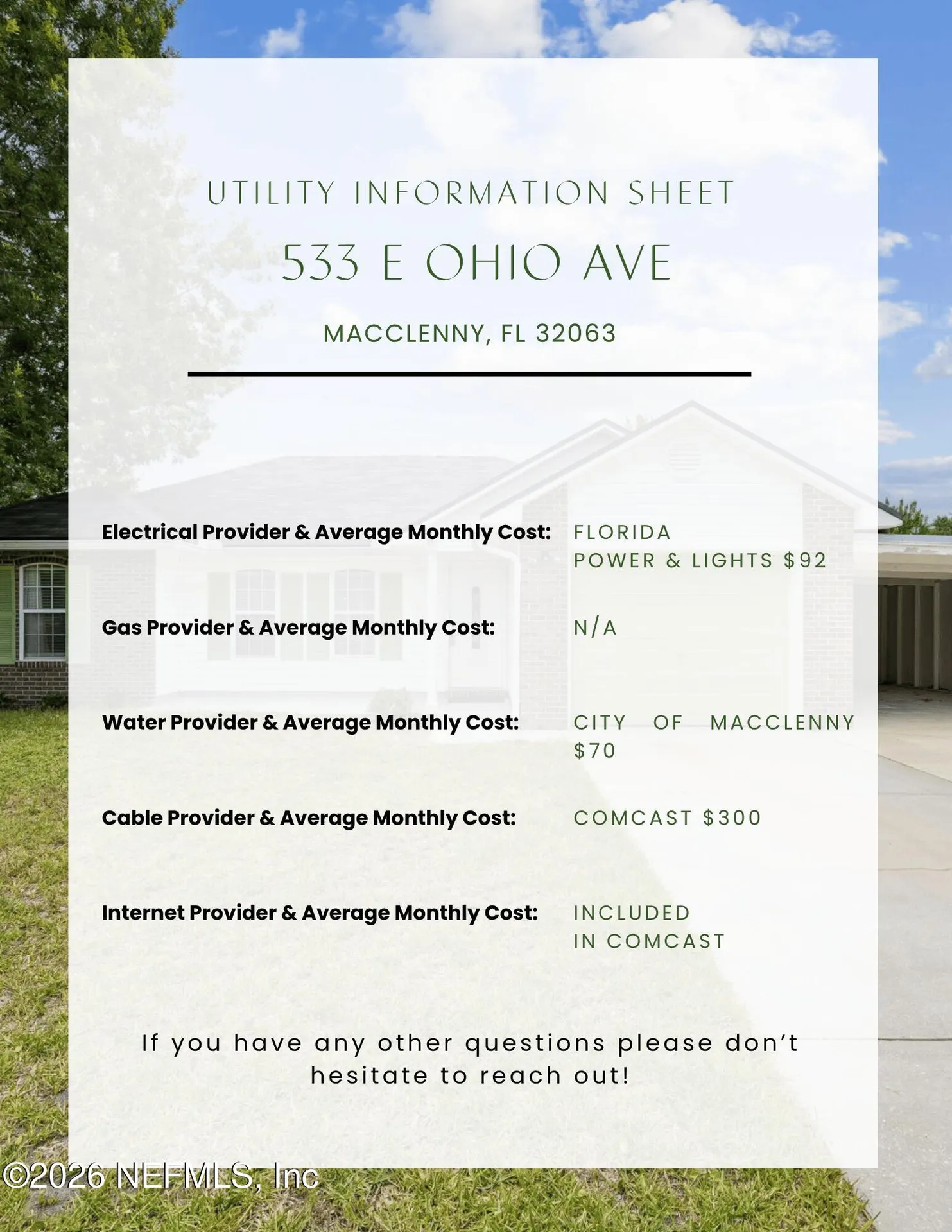 533 E Ohio Avenue E Macclenny FL 32063