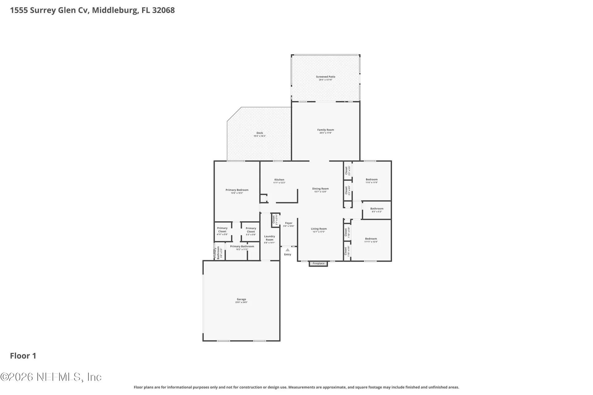 1555 Surrey Glen Cove Middleburg FL 32068
