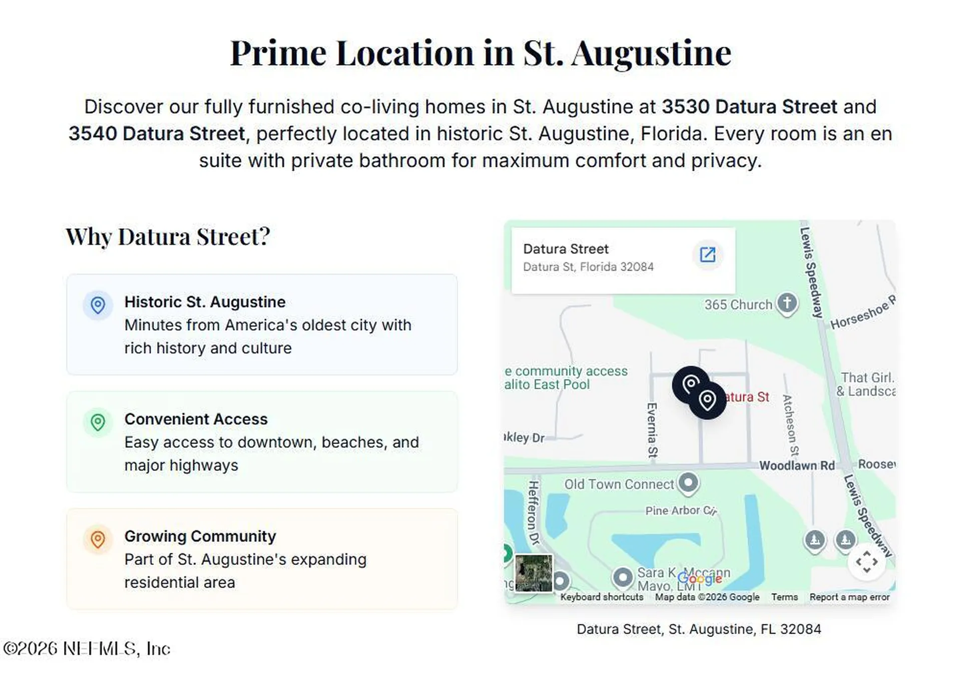 3540 Datura Street St. Augustine FL 32084