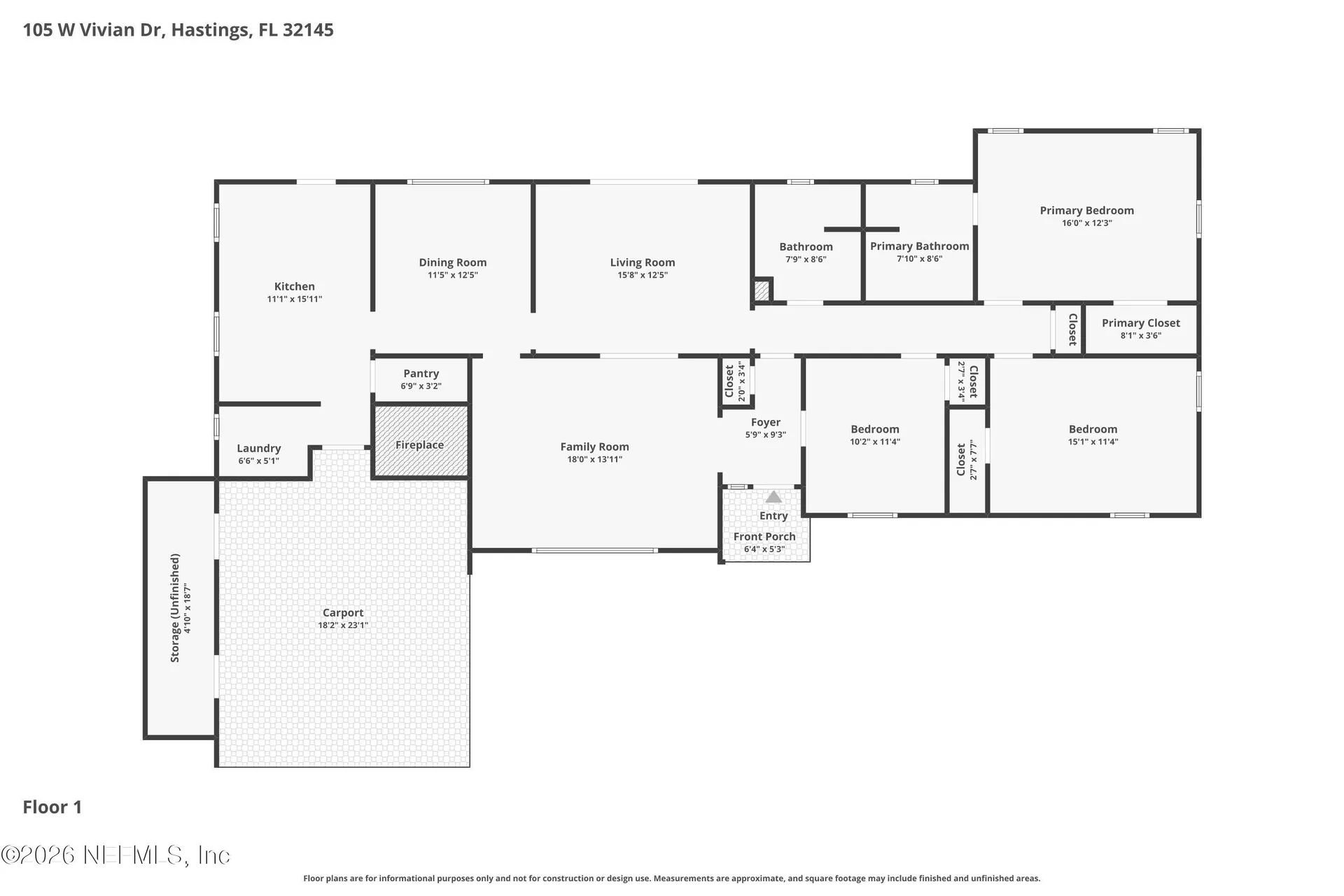 105 W Vivian Drive Hastings FL 32145