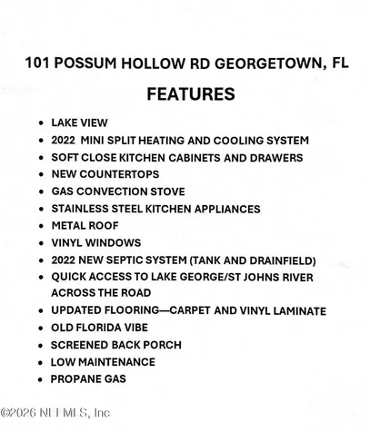 101 Possum Hollow Road Georgetown FL 32139