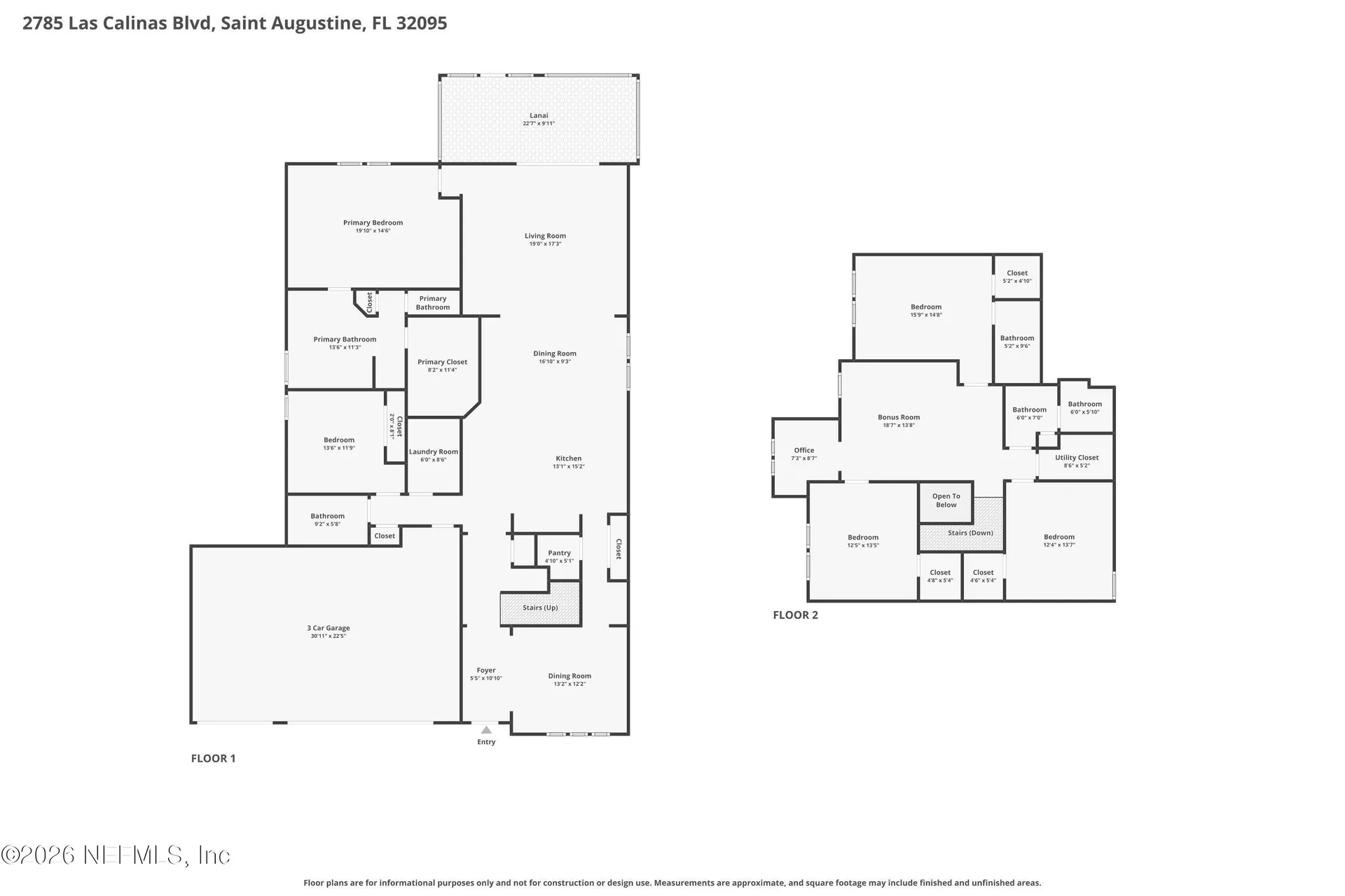 2785 Las Calinas Boulevard St. Augustine FL 32095