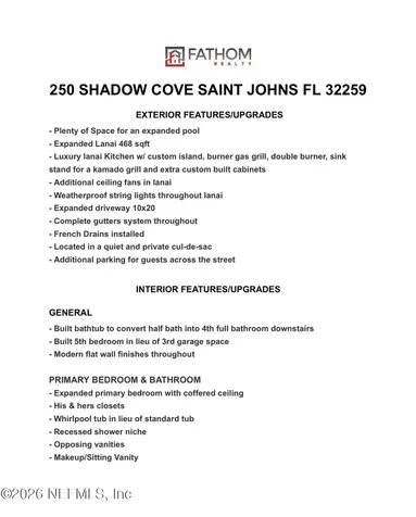 250 Shadow Cove St. Johns FL 32259