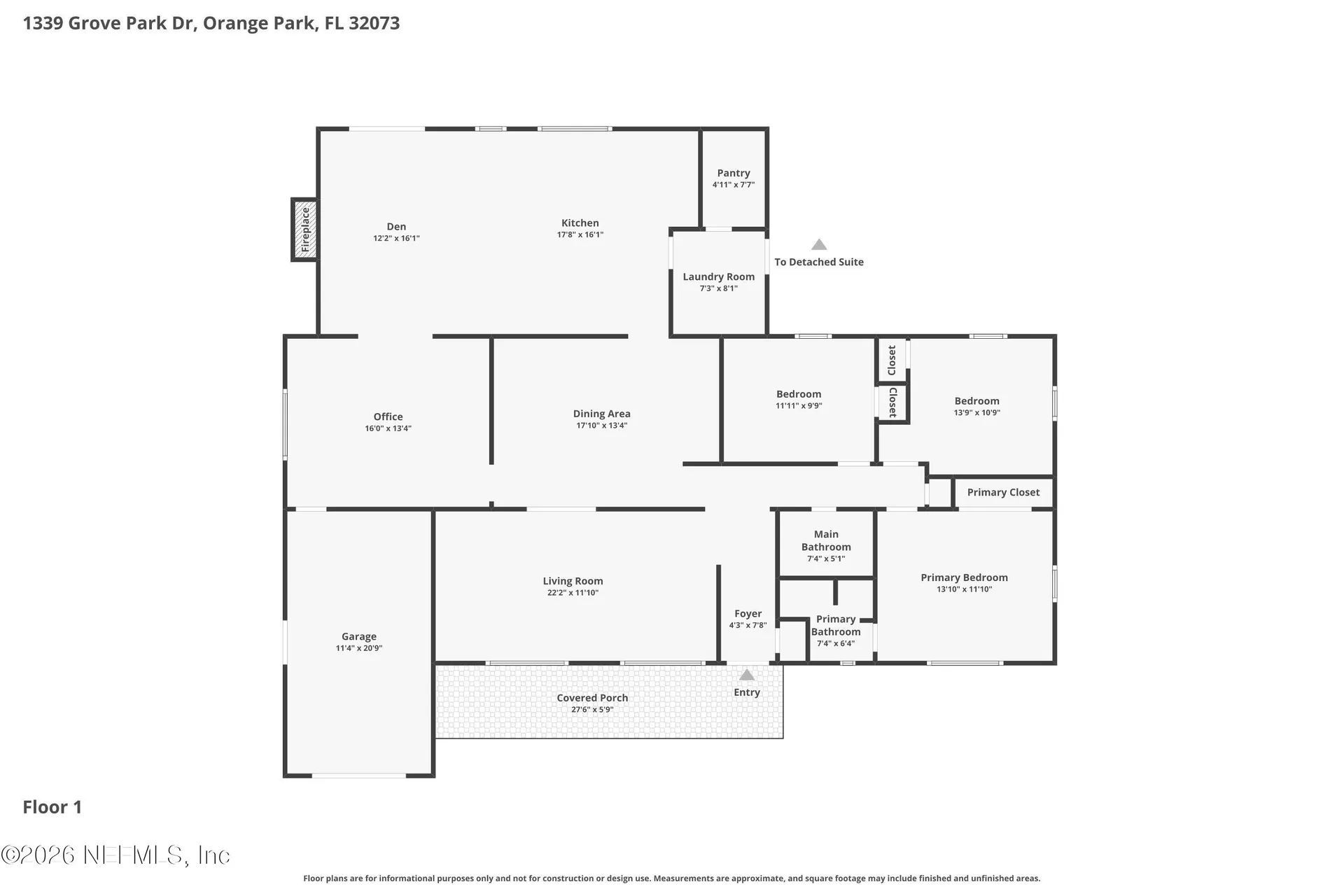 1339 Grove Park Drive Orange Park FL 32073